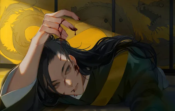 Кровь, мужчина, Jujutsu Kaisen, Suguru Getou