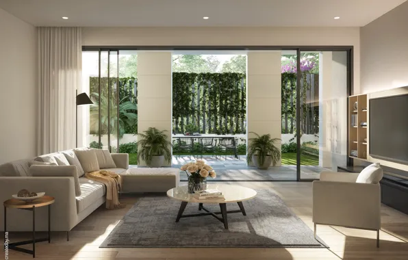 Цветы, мебель, ковёр, подушки, Aspen Malvern East