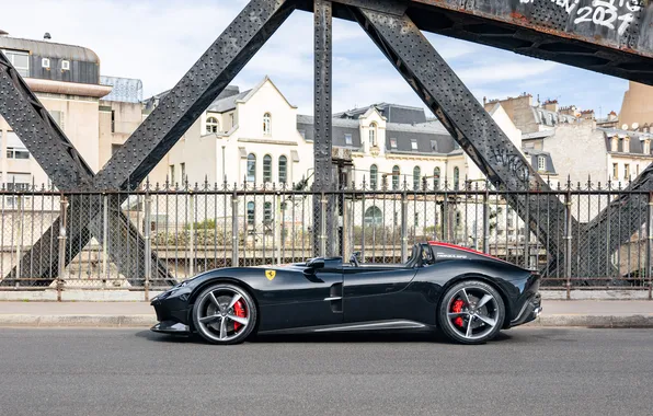 Феррари, Ferrari, суперкар, supercar, вид сбоку, единственный экземпляр, 2020, Ferrari Monza SP2