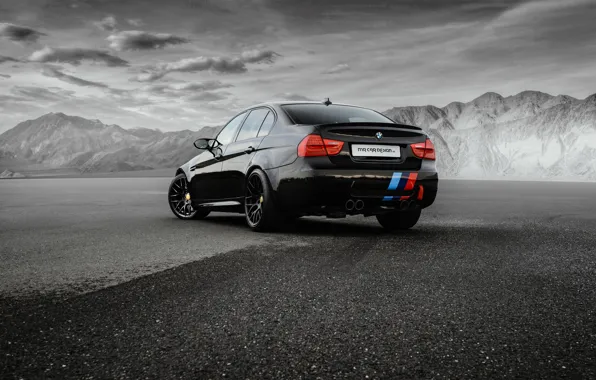 Бмв, BMW, черная, Black, Sedan, E90, MR Car Design
