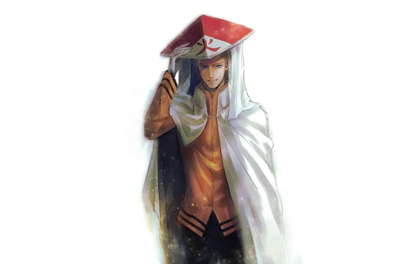 Аниме, арт, парень, naruto, хокаге, Наруто Узумаки