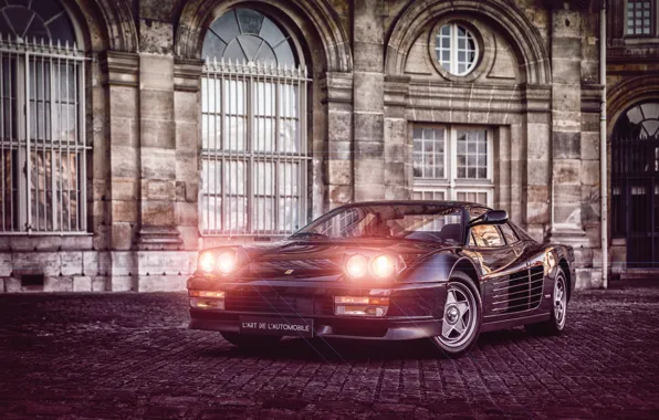 Авто, Машина, Феррари, Свет, Ferrari, Фары, Спорткар, Testarossa