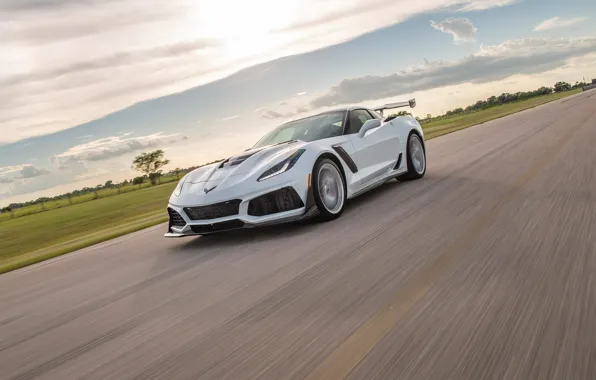 Картинка Corvette, Chevrolet, speed, Hennessey, Hennessey Chevrolet Corvette ZR1