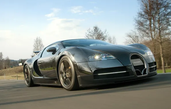 Картинка движение, скорость, трасса, мощь, Bugatti, спорт кар, Bugatti Veyron, роскошь