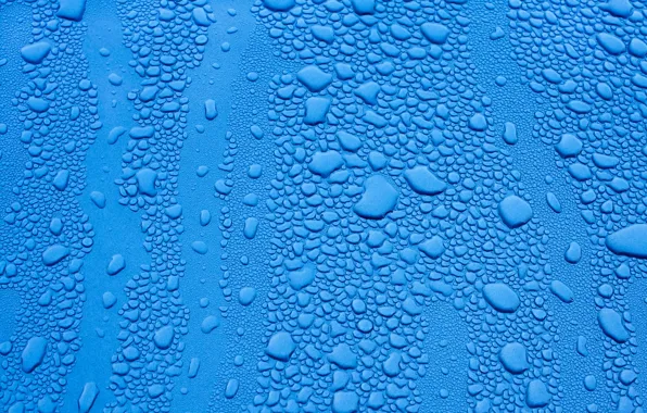 Картинка мокро, капли, синий фон