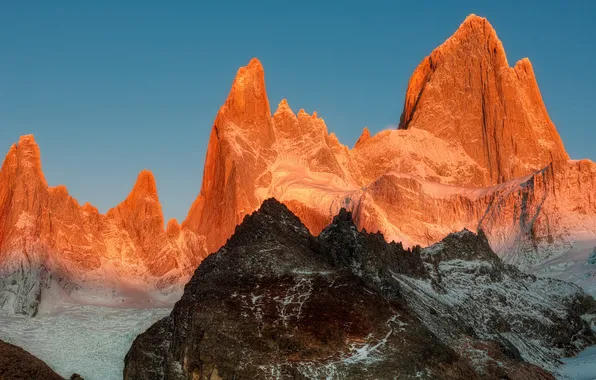 Небо, солнце, снег, горы, скалы, Trey Ratcliff