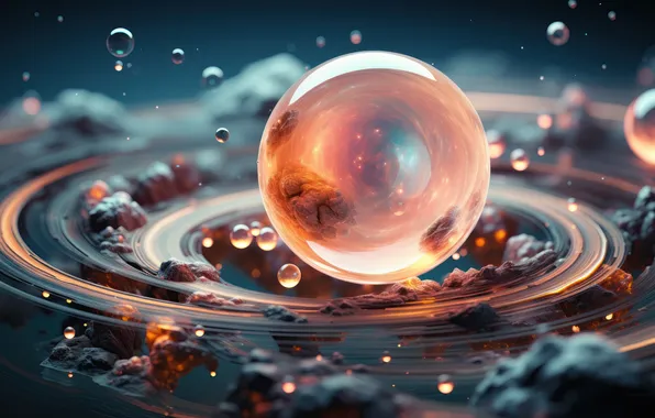 Balls, circles, drops, abstraction