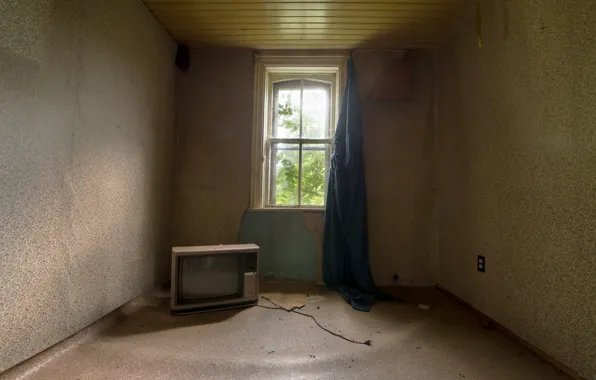Картинка комната, телевизор, окно