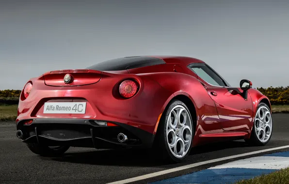 Car, red, Alfa romeo