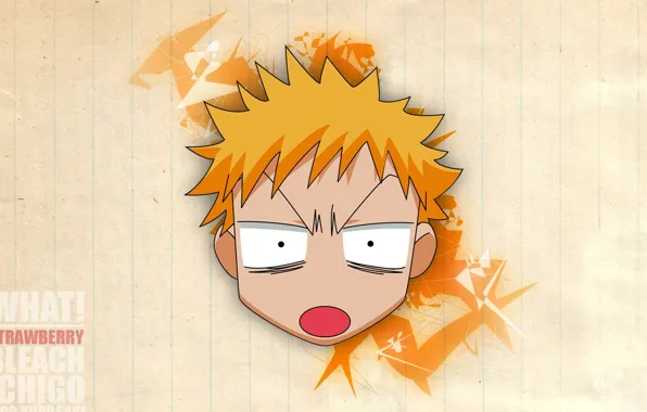 Game, Hero, Bleach, eyes, anime, orange, Ichigo, face