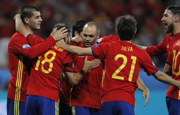 Футбол, Испания, футболисты, football, Фабрегас, Сборная, Iniesta, Серхио Рамос
