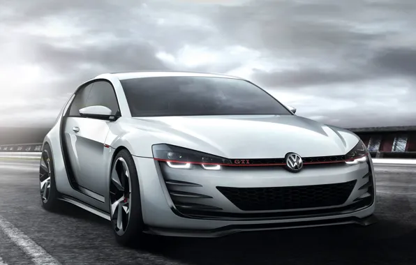 Машина, авто, Concept, обои, Volkswagen, передок, Golf, GTI