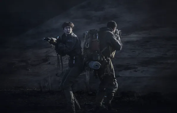 Cinema, gun, weapon, alien, survivor, movie, film, rifle
