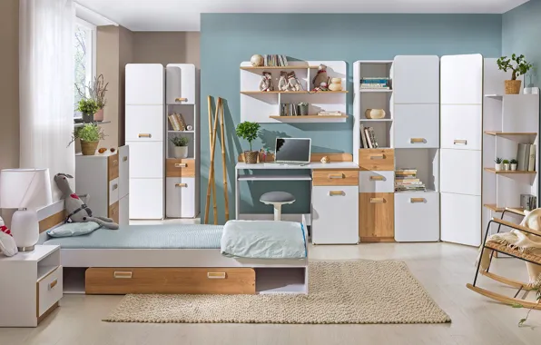 Дизайн, стиль, комната, игрушки, интерьер, спальня, детская