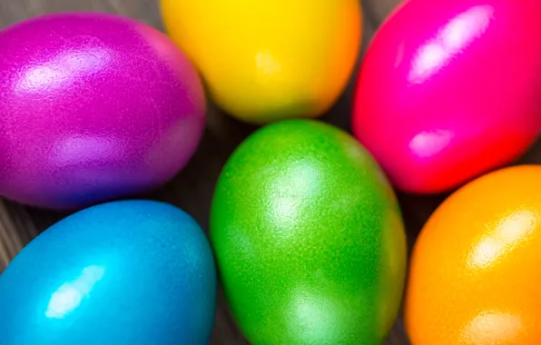 Colorful, Пасха, rainbow, spring, Easter, eggs, Happy, яйца крашеные