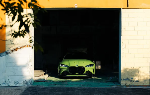 BMW, Green, Front, Garage, BMW M4, Sight, M4 Coupe, G82