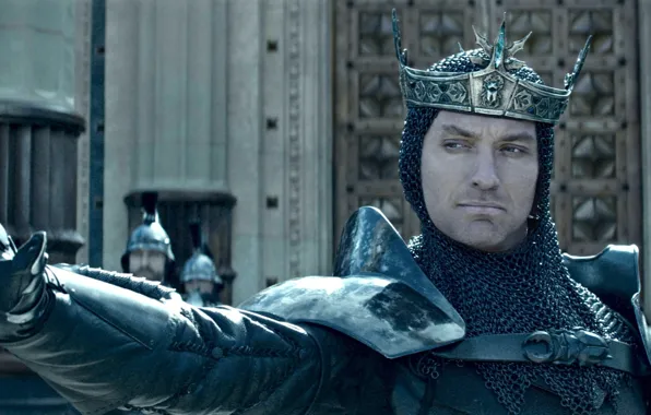 Cinema, armor, crown, man, movie, Jude Law, film, king