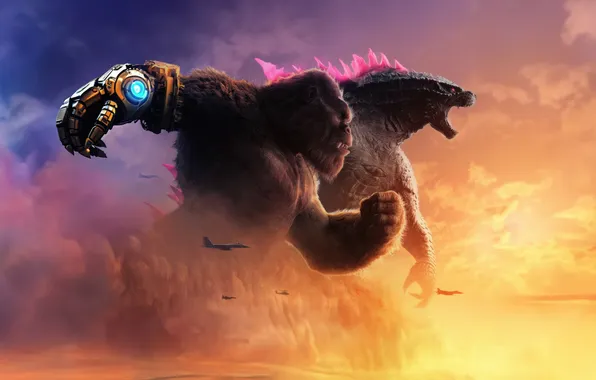 Фантастика, постер, Godzilla x Kong: The New Empire, Годзилла и Конг: Новая империя