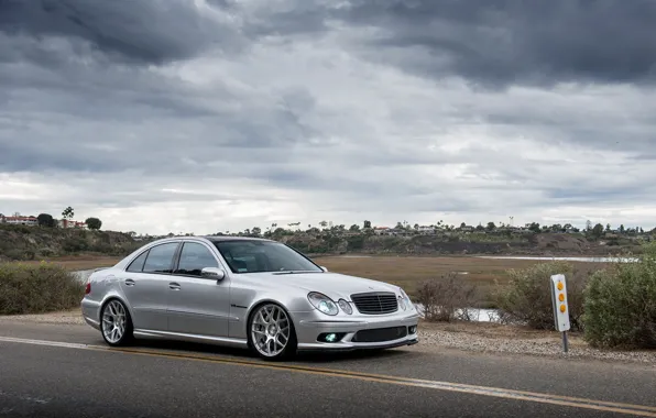 Серебристый, silver, mercedes, мерседес, amg, амг, e-class, e55