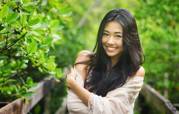 Лицо, улыбка, фон, красотка