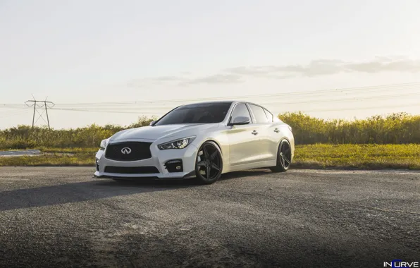 Картинка Infiniti, White, Wheels, Incurve, Q50s, LP-5