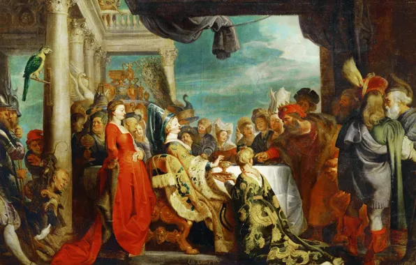 Картинка картина, Питер Пауль Рубенс, мифология, Pieter Paul Rubens, Король Лангобардов Альбоин и Розамунда