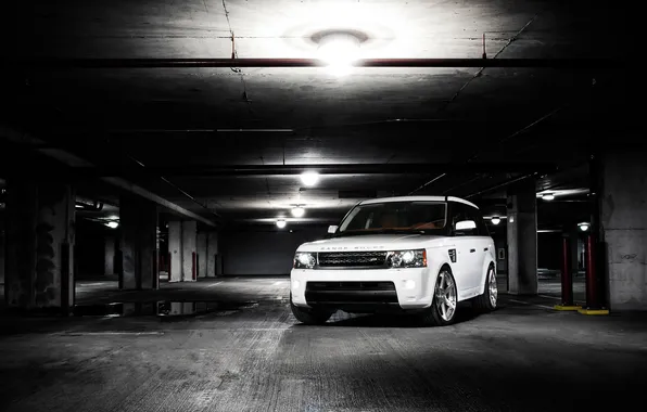 Белый, стоянка, white, range rover