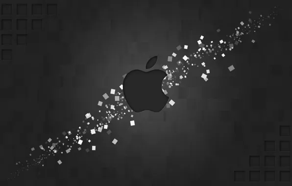 Apple, логотип, mac, фигуры, бренд, hi-tech, прямоугольники