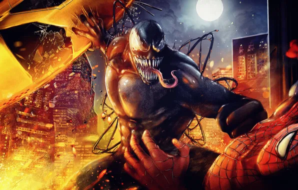 Marvel, Веном, Venom, Spider man, Человек паук
