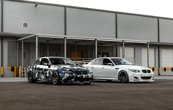 Картинка BMW, White, E92, E60, Angel eyes