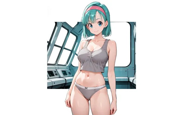 Green, kawaii, girl, hot, sexy, panties, anime, babe