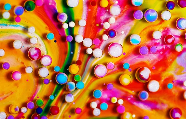 Шарики, краски, объем, флуоресценция