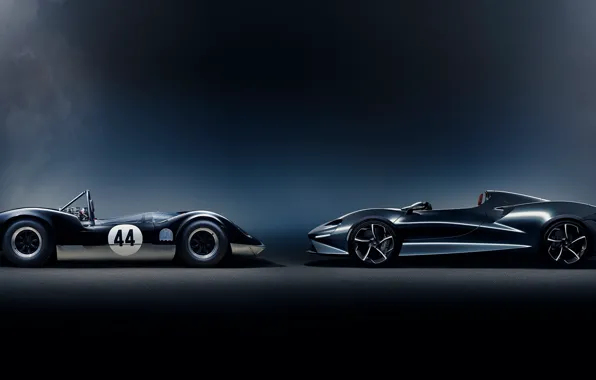 Widescreen, supercars, Mclaren, dark background, McLaren Elva, McLaren Elva M1A