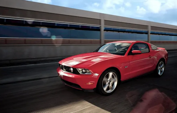 Красный, скорость, shelby, gt 500