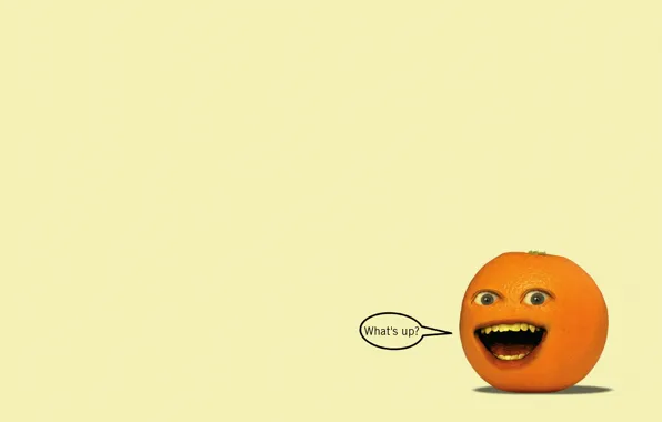 Картинка взгляд, надпись, минимализм, Надоедливый апельсин, The Annoying Orange