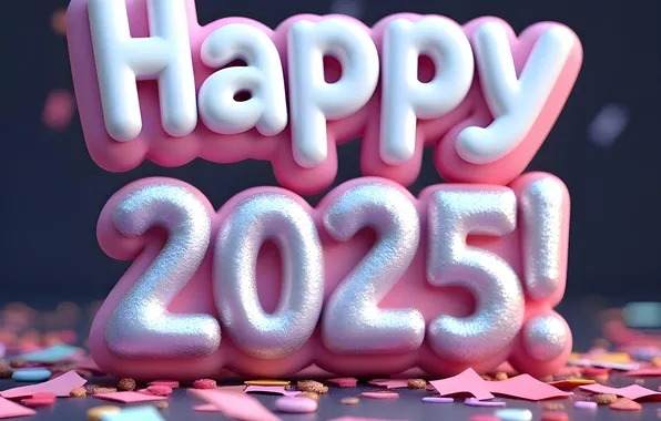 Цифры, Новый год, дата, 2025, Новый 2025 год