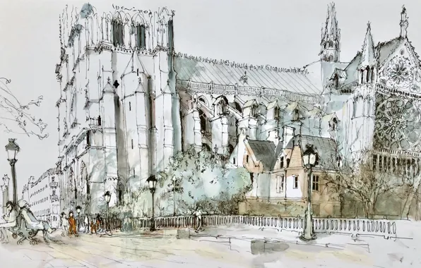 Paris, Ile-de-France, Quartier de Notre-Dame