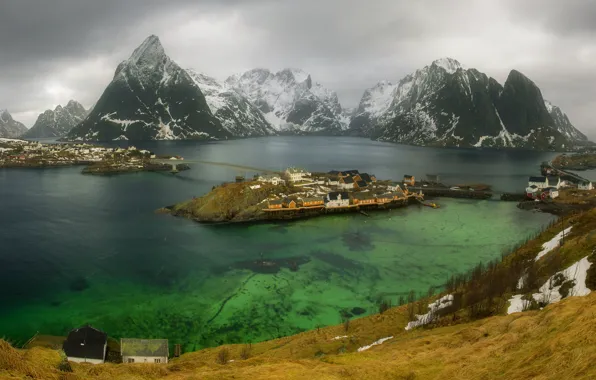 Картинка остров, Норвегия, Lofoten, Sakrisøya