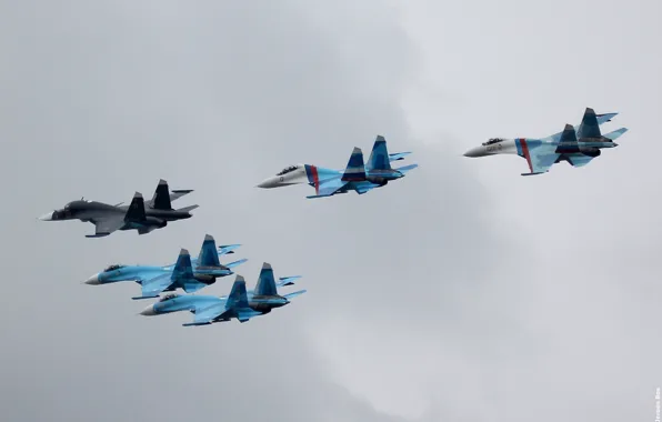 Картинка истребители, самолёты, Sukhoi, ВВС Росии