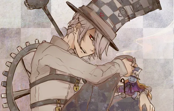 Шляпа, аниме, арт, парень, Pandora Hearts