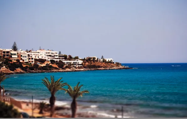 Море, Греция, sea, tilt-shift, Greece, dobraatebe, Крит