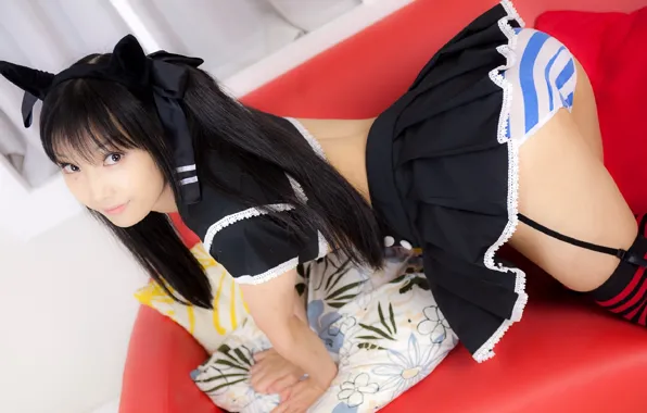Японка, трусики, азиатка, Asian, косплей, anime cosplay