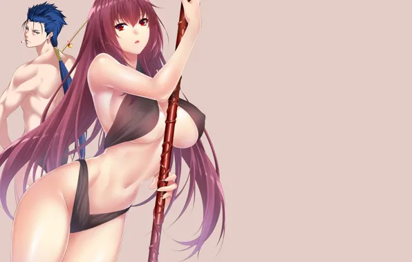 Девушка, парень, копьё, лансер, Fate / Grand Order, Судьба великая кампания