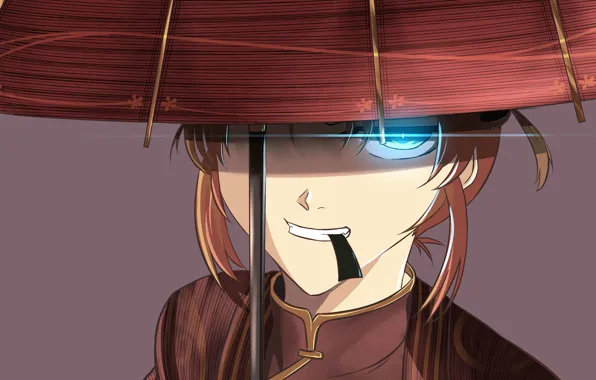 Девушка, зонт, Gintama, Гинтама