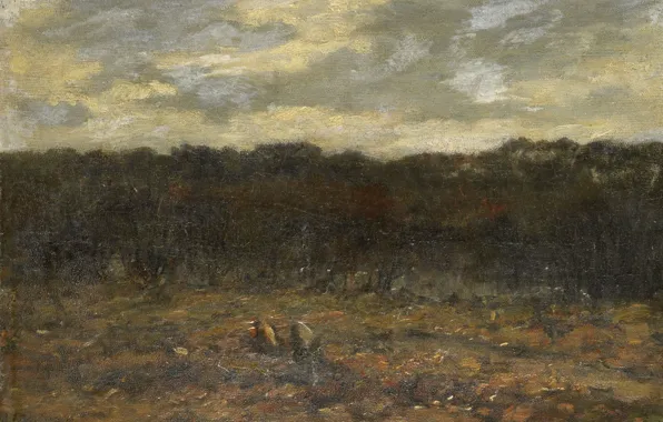 Пейзаж, масло, картина, 1923, Пустошь, Ян Адам Зандлевен, Jan Adam Zandleven