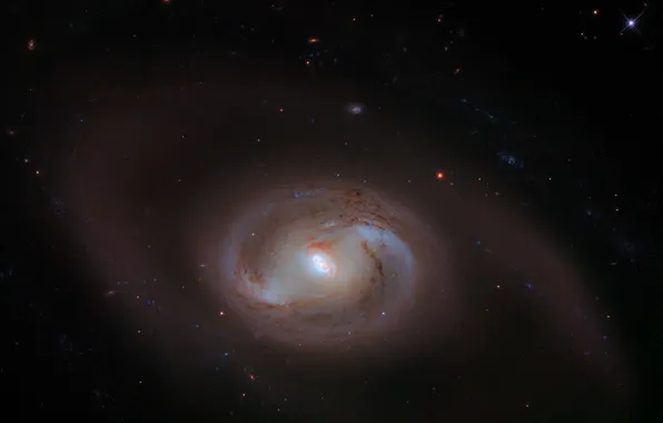 Картинка космос, ядро, PGC 19688, MK 620, спиральная галактика с перемычкой, внутреннее кольцо, молекулярный газ, водород