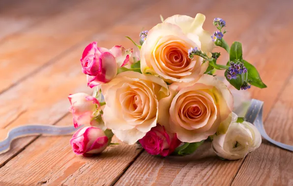Картинка розы, букет, лепестки, pink, flowers, romantic, roses