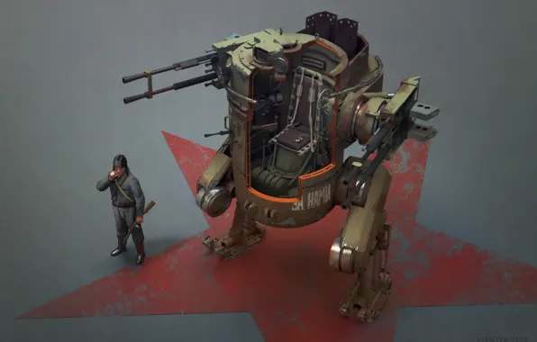 Машина, звезда, робот, военный, Russian Mech