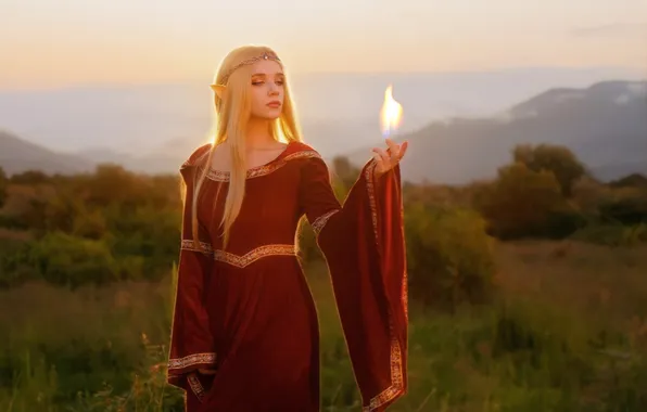 Картинка girl, cosplay, elf, costume