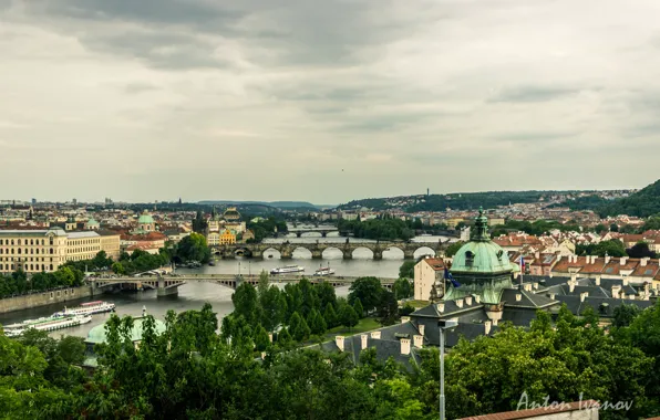 Река, Прага, Чехия, Карлов Мост